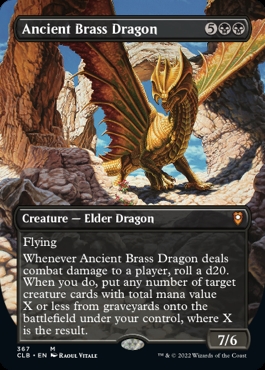 Ancient Brass Dragon Commander Legends- Battle for Baldur's Gate Alternate Art